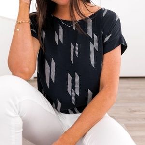 Tie Back Blouse Black Small